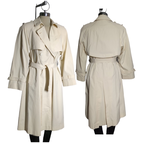 Via Veneto Jackets & Blazers - Vintage VIA Veneto Luxury Beige long trench Size L